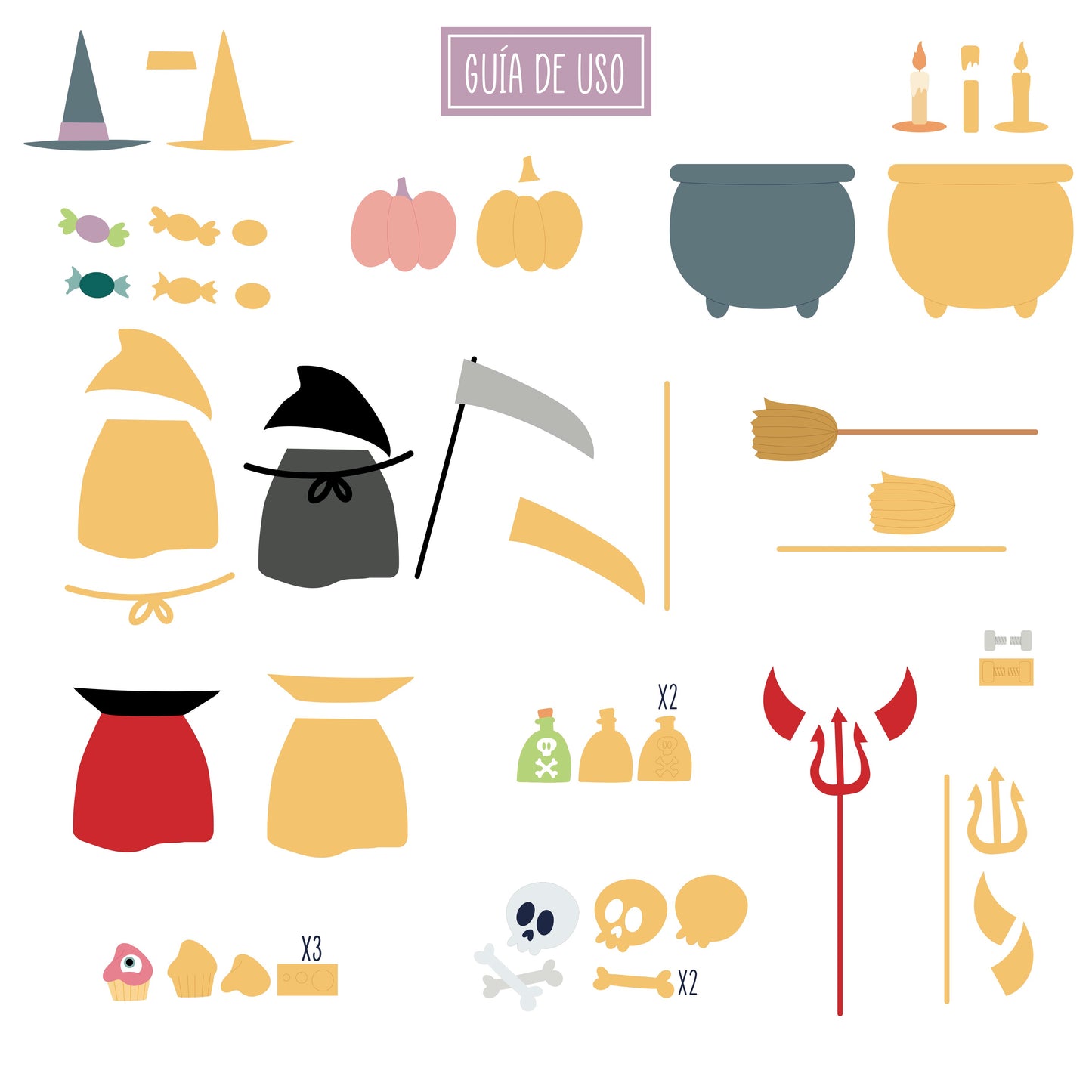 TROQUEL COMPLEMENTOS HALLOWEEN - COL. INFINITA - SCRAPBOOKING
