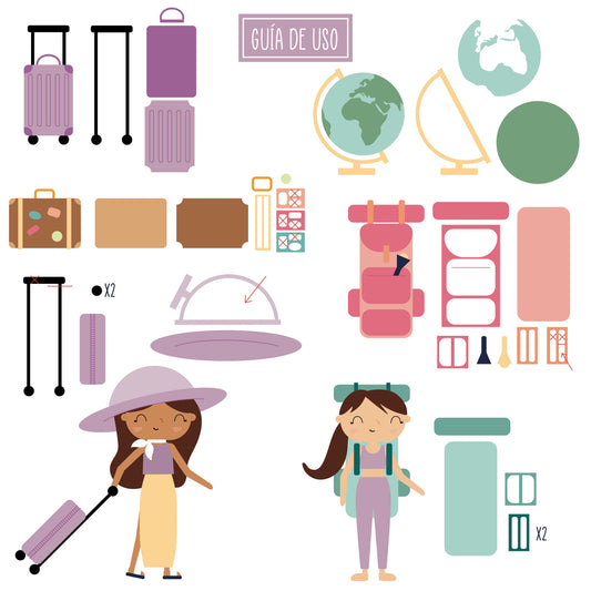 TROQUEL COMPLEMENTOS VIAJES - COL. INFINITA - SCRAPBOOKING