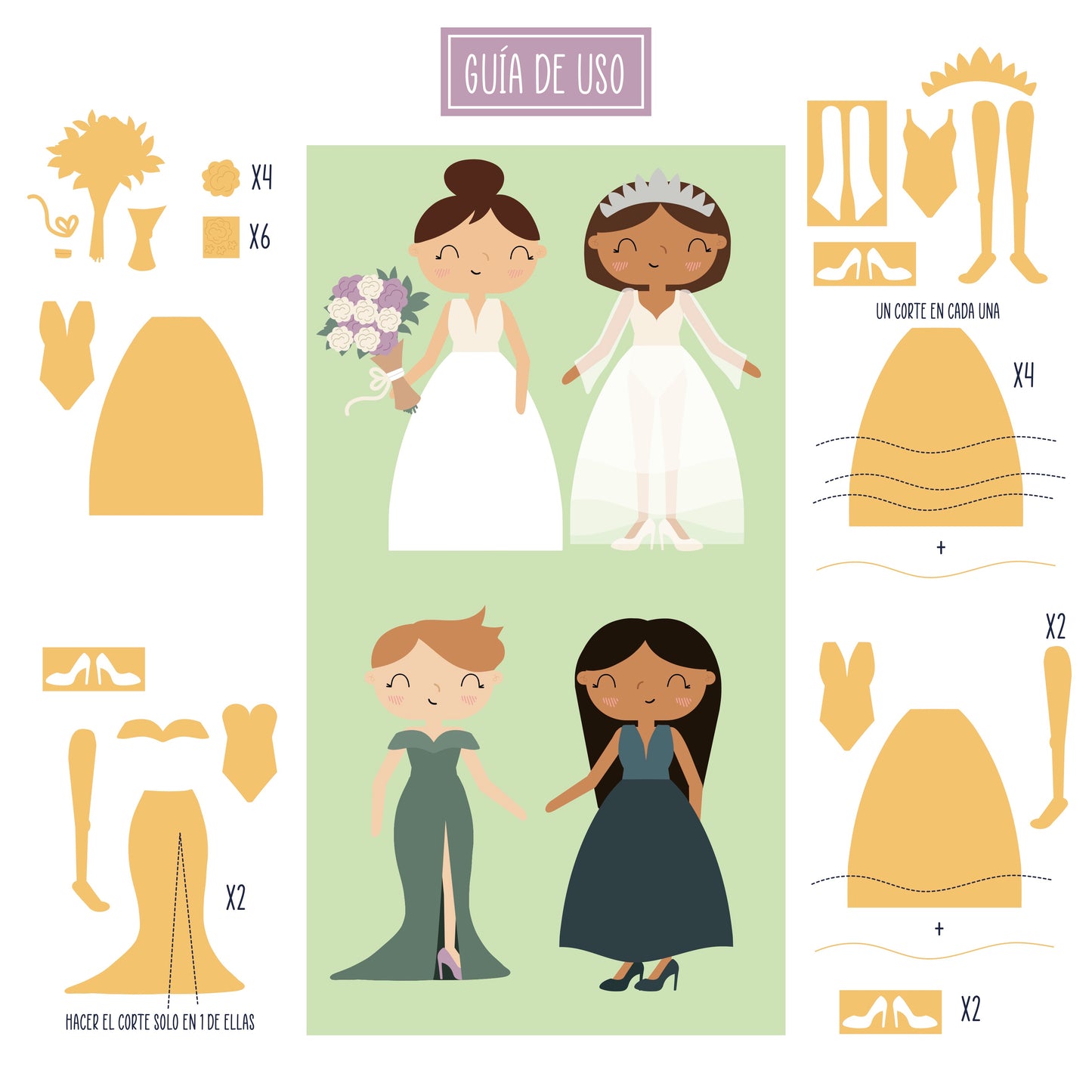 TROQUEL ROPA GABI BODA / EVENTOS - BBC Y EVENTOS - COL. INFINITA - SCRAPBOOKING