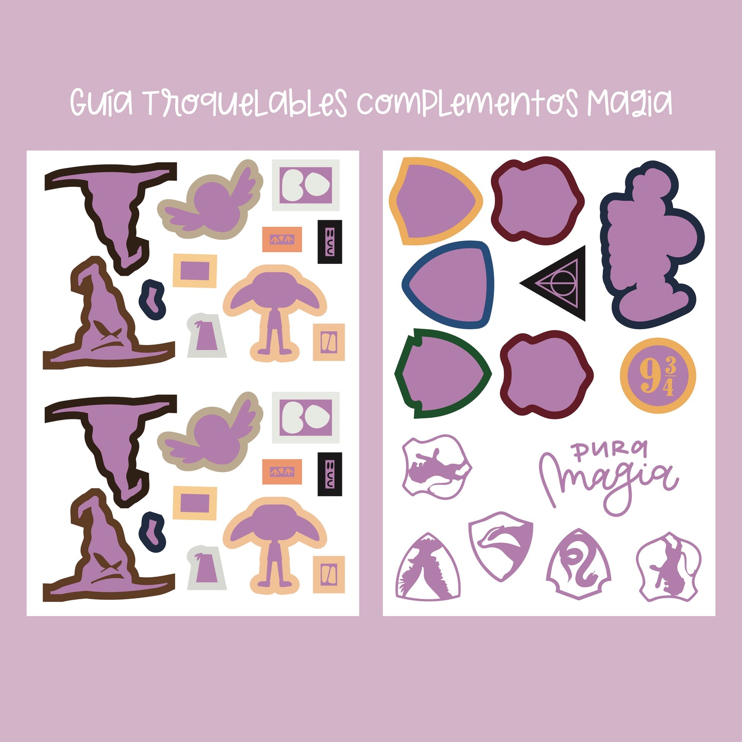 PACK COMPLEMENTOS MAGIA (troquel + troquelable) - INFINITA - SCARPBOOKING