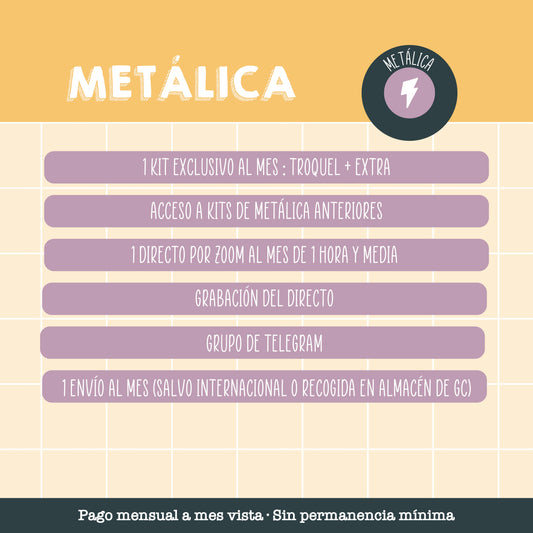 SUSCRIPCIÓN METÁLICA PAGO ANUAL - SUSCRIPCIÓN SCRAPBOOKING