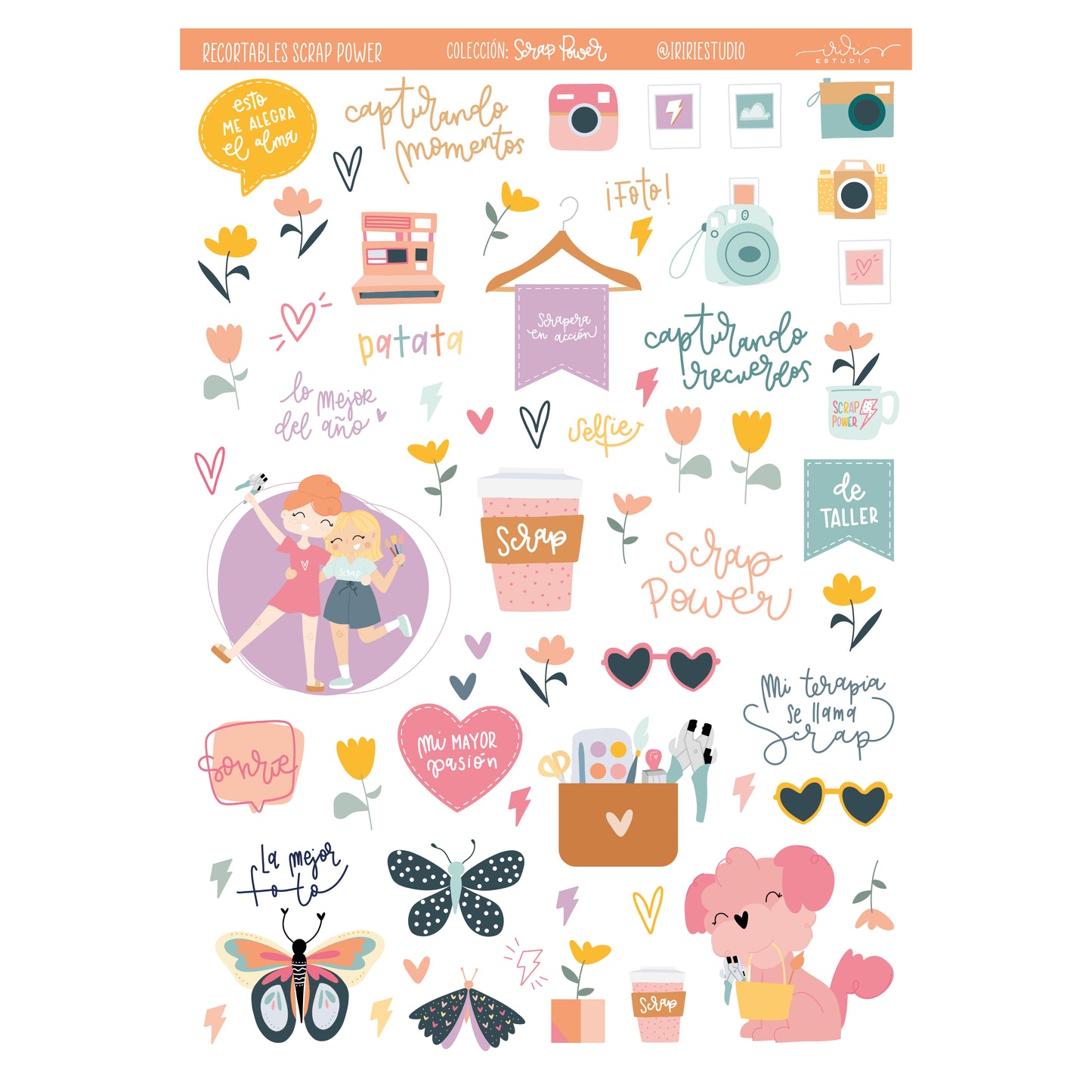 RECORTABLES SCRAP POWER - (NO SON DIE CUTS ) - SCRAPBOOKING