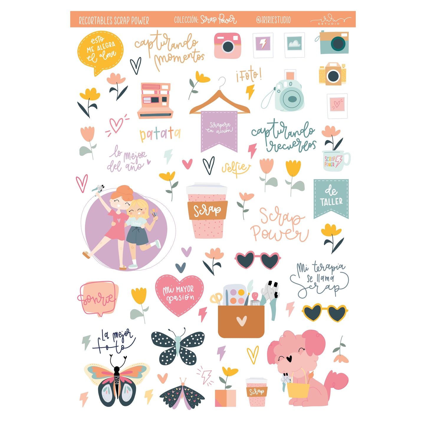 RECORTABLES SCRAP POWER - (NO SON DIE CUTS ) - SCRAPBOOKING