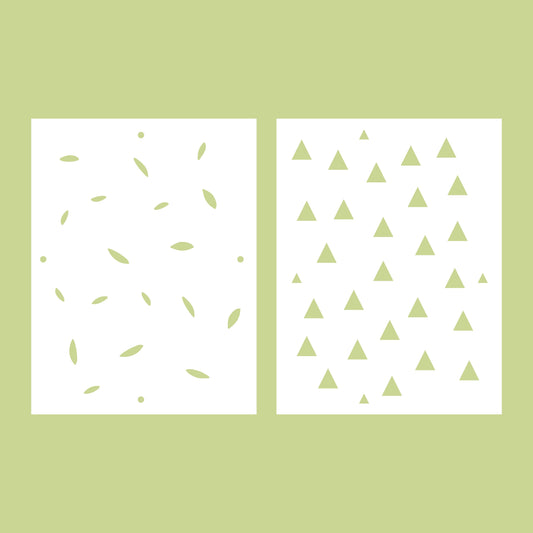 PACK 2 MINI STENCILS PEQUEÑO TIPI - SCRAPBOOKING