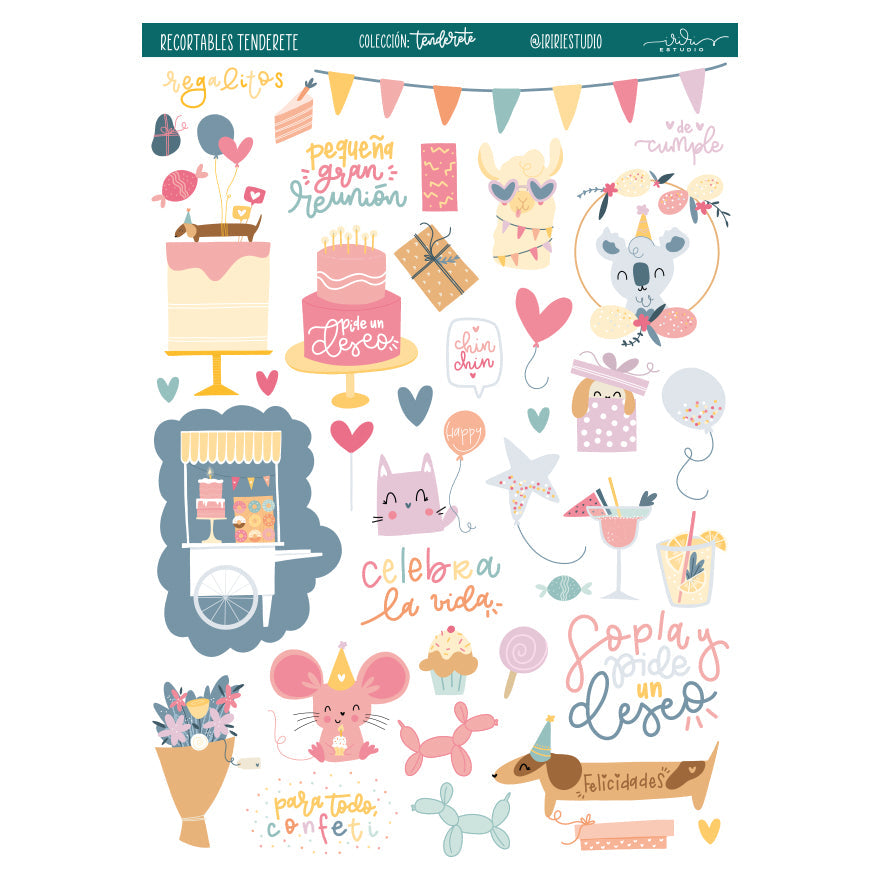 RECORTABLES TENDERETE - (NO SON DIE CUTS ) - REPO BAJO PEDIDO - SCRAPBOOKING
