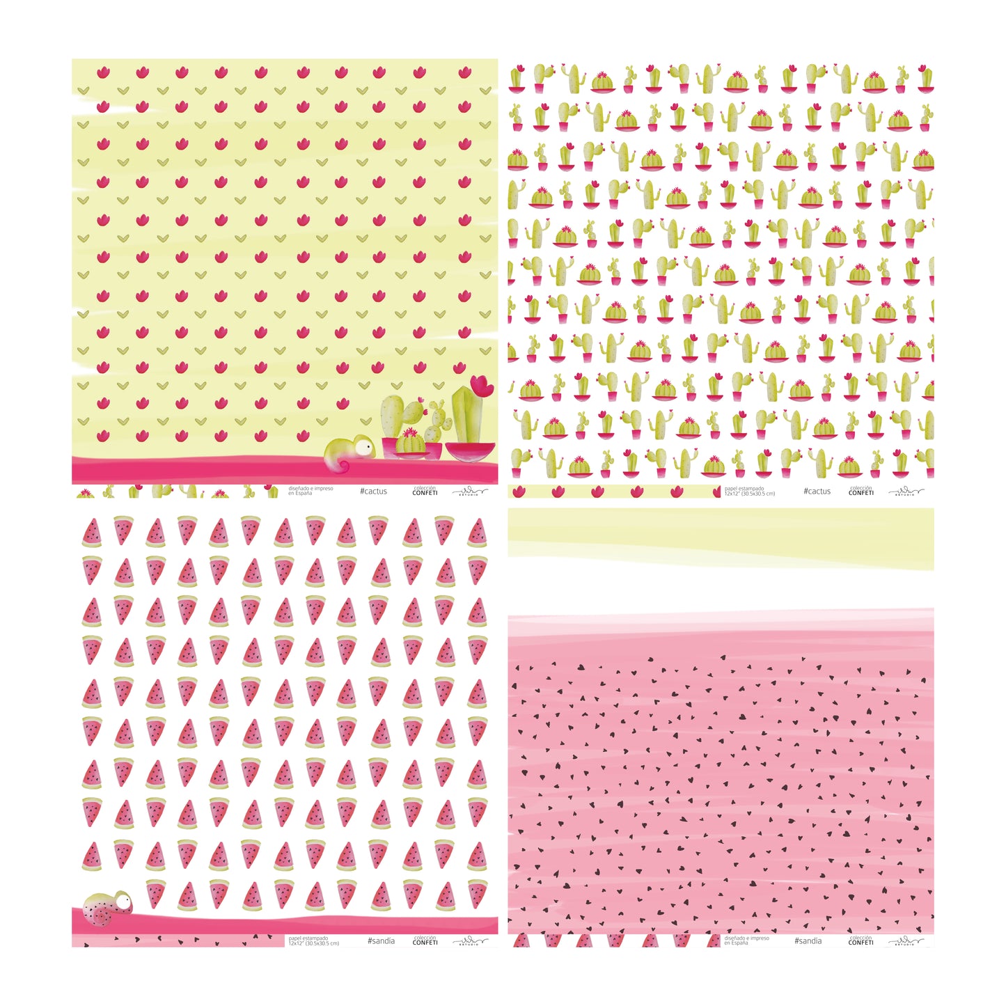 KIT 20 PAPELES CONFETI 12X12" - REPO BAJO PEDIDO - SCRAPBOOKING