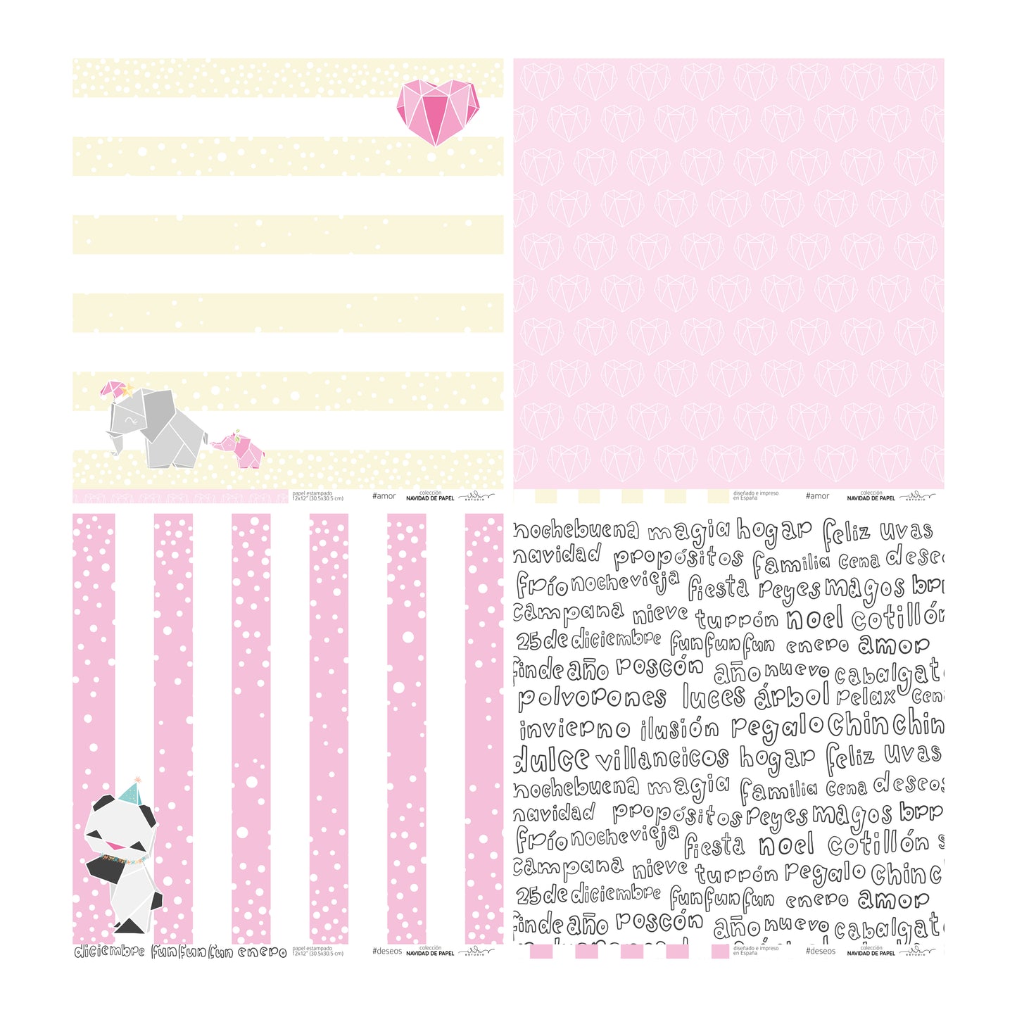 KIT 20 PAPELES NAVIDAD DE PAPEL 12X12" - REPO BAJO PEDIDO - SCRAPBOOKING