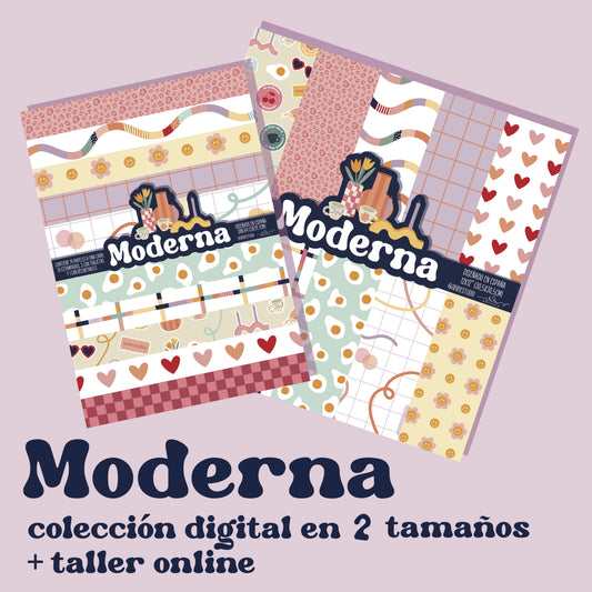 MODERNA: COLECC. DIGITAL EXCLUSIVA + TALLER ONLINE (COLAB. CON THE CREATIVE BUNDLE 2025) - SCRAPBOOKING