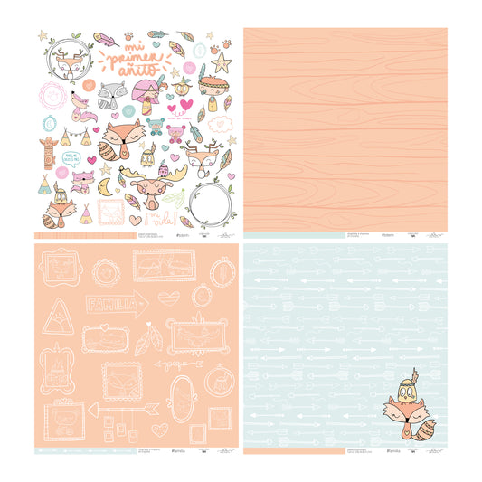 KIT 20 PAPELES TIPI 12X12" - REPO BAJO PEDIDO - SCRAPBOOKING