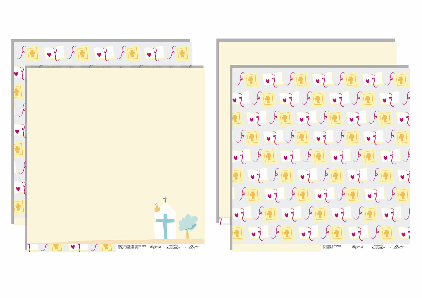 KIT 10 PAPELES COMUNIÓN - SCRAPBOOKING