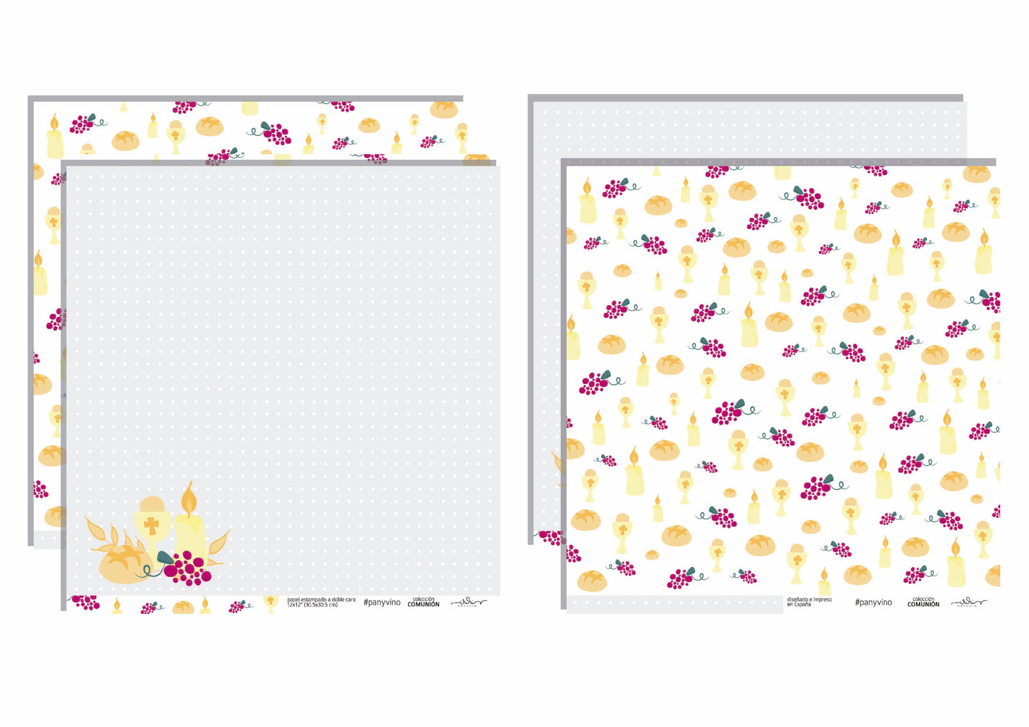 KIT 10 PAPELES COMUNIÓN - SCRAPBOOKING
