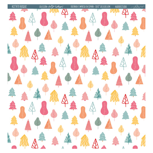 ACETATO BOSQUE - VILLA TURRÓN - REPO BAJO PEDIDO - SCRAPBOOKING