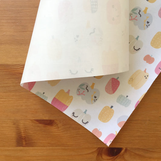 TELA DE ENCUADERNAR EN ROLLO CALABAZAS - TAMADABA - REPO BAJO PEDIDO - SCRAPBOOKING