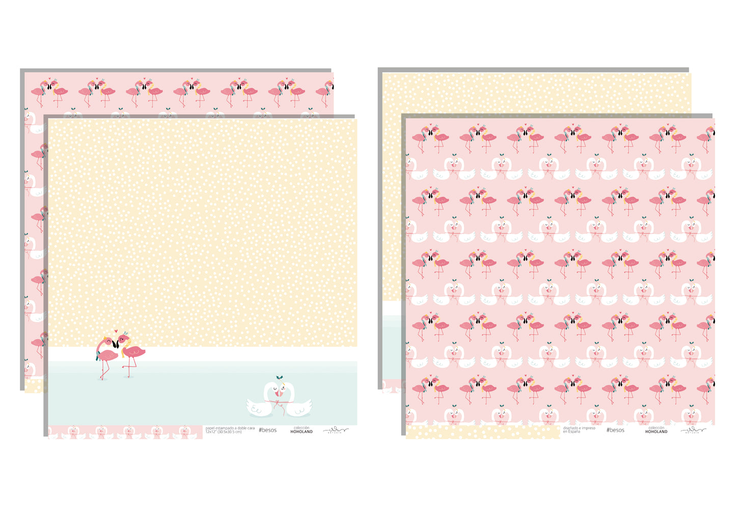 KIT 10 PAPELES HOHOLAND A DOBLE CARA 12X12" - HOHOLAND - SCRAPBOOKING