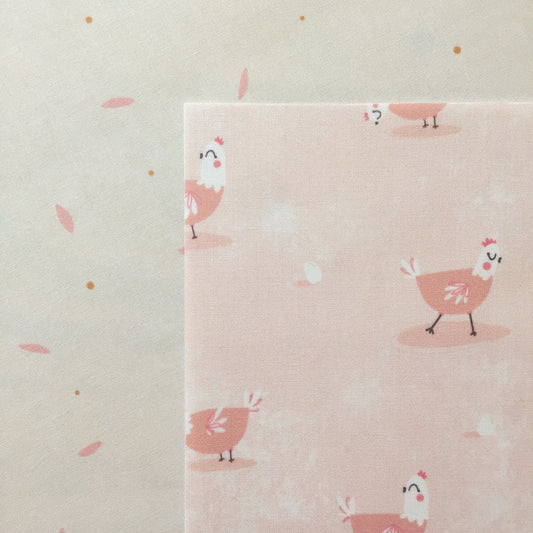 PACK 2 TELAS DE ENCUADERNAR GALLINAS - TATITA - SCRAPBOOKING