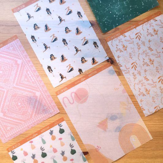 PACK 6 VELLUMS CALMA - SCRAPBOOKING