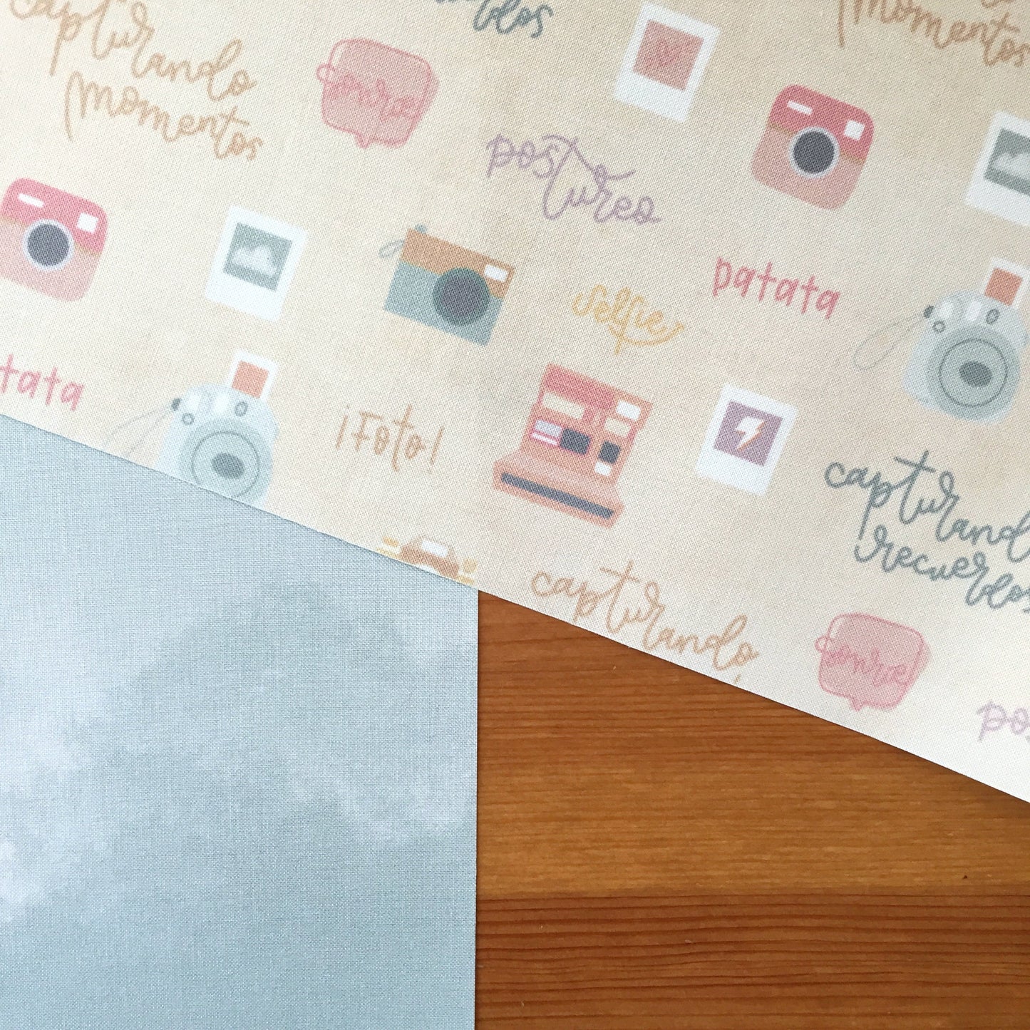 PACK 2 TELAS DE ENCUADERNAR SELFIE - SCRAP POWER - REPO BAJO PEDIDO - SCRAPBOOKING