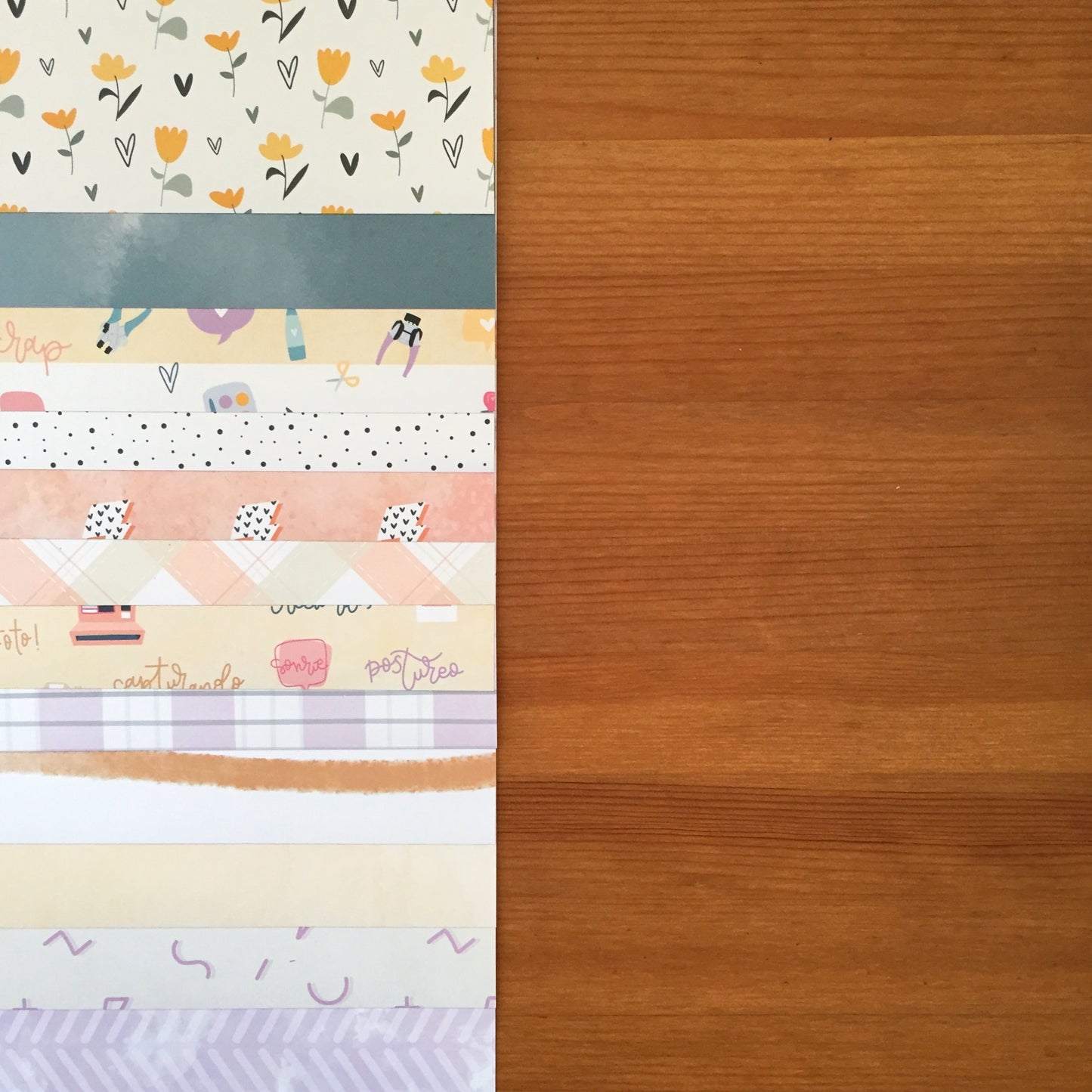 KIT 12 PAPELES SCRAP POWER - 12X12" 1 CARA - SCRAPBOOKING