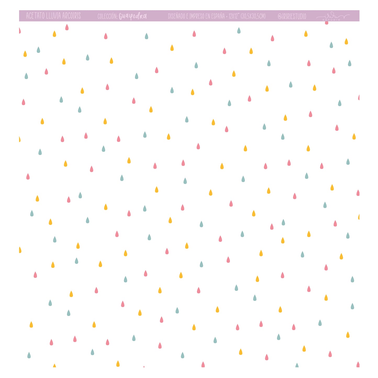 ACETATO LLUVIA ARCOIRIS - GUAYEDRA - REPO BAJO PEDIDO - SCRAPBOOKING