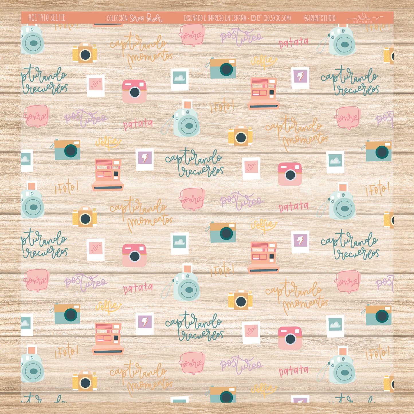 ACETATO SELFIE - SCRAP POWER - SCRAPBOOKING
