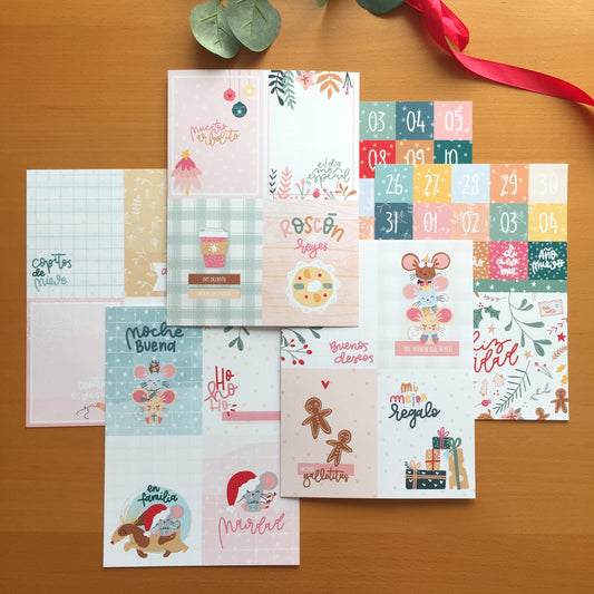 PACK TARJETAS EXCLUSIVAS DIARIO DE NAVIDAD - VILLA TURRÓN - SCRAPBOOKING
