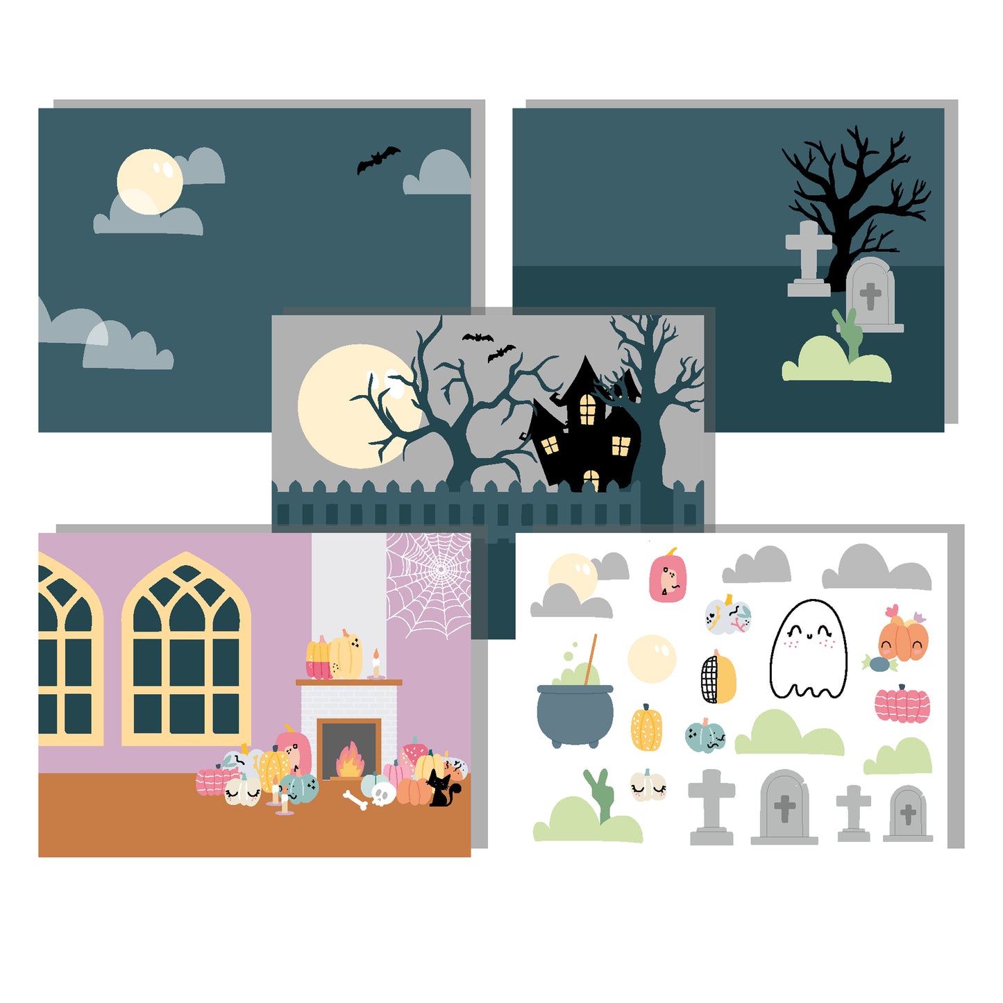 PAPELES FONDOS HALLOWEEN - COLEC. INFINITA - SCRAPBOOKING