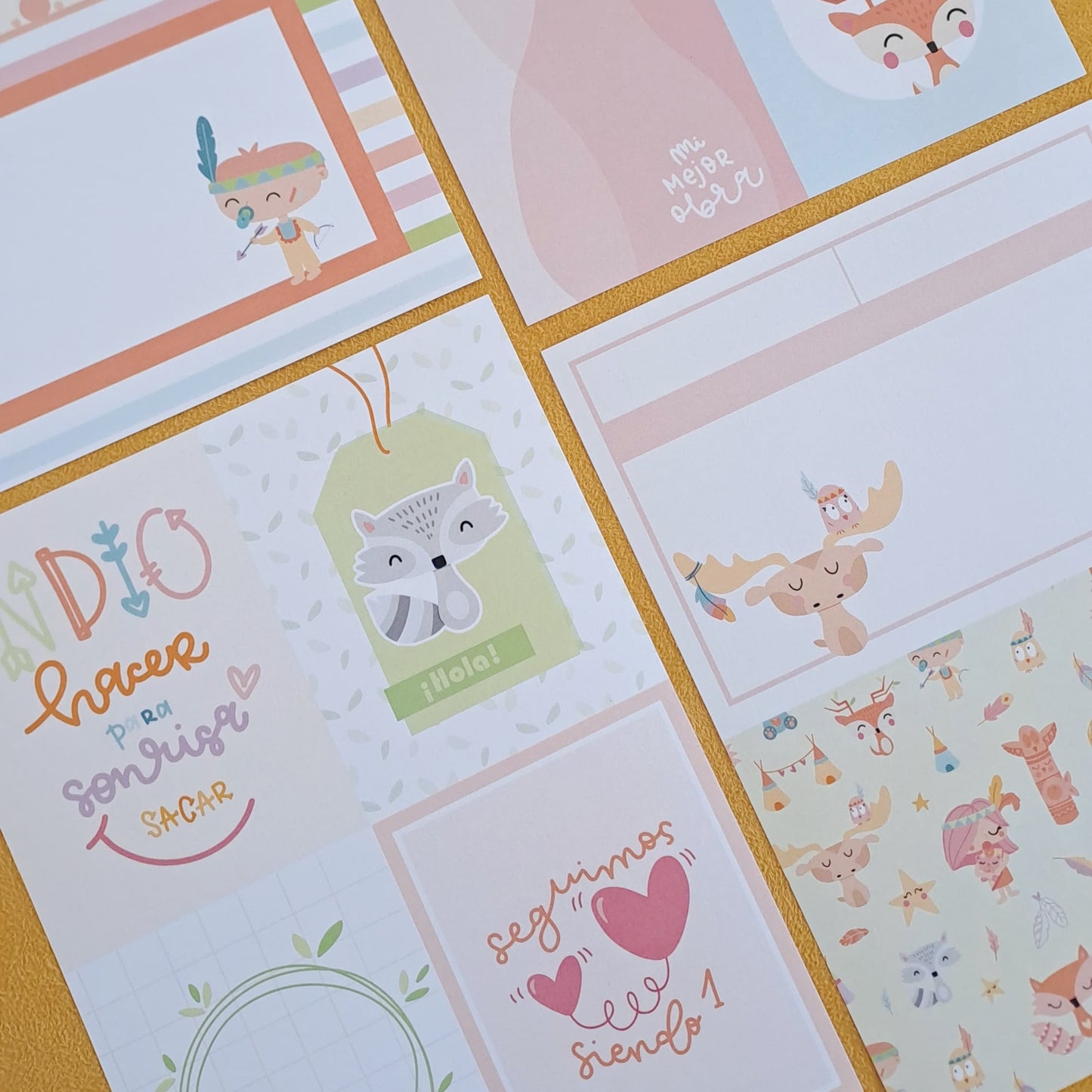 PACK 58 TARJETAS PEQUEÑO TIPI - SCRAPBOOKING