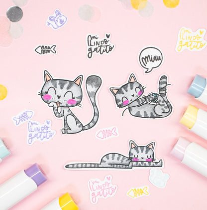 PACK 2 SELLOS: GUAU Y MIAU - SCRAPBOOKING
