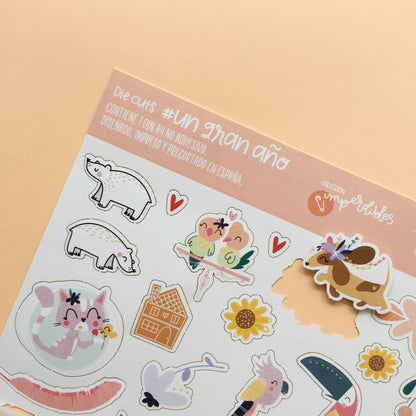DIE CUTS UN GRAN AÑO - COL IMPERDIBLES - SCRAPBOOKING