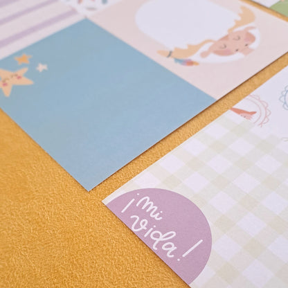 PACK 58 TARJETAS PEQUEÑO TIPI - SCRAPBOOKING