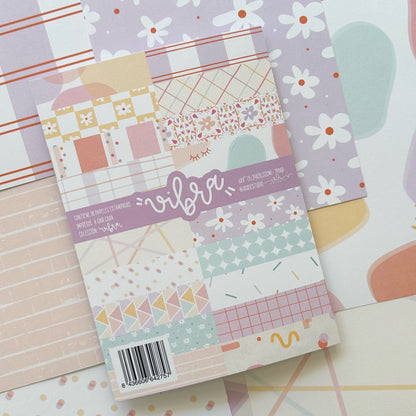KIT 20 PAPELES VIBRA 6X8"  - SCRAPBOOKING