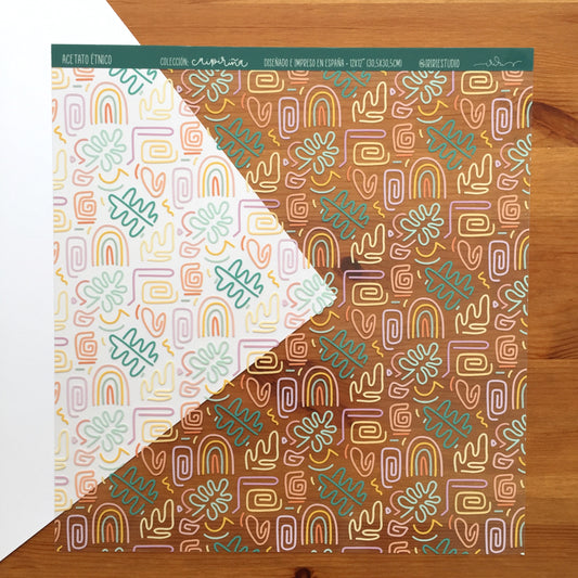 ACETATO ÉTNICO - CAIPIRIÑA -  REPO BAJO PEDIDO - SCRAPBOOKING