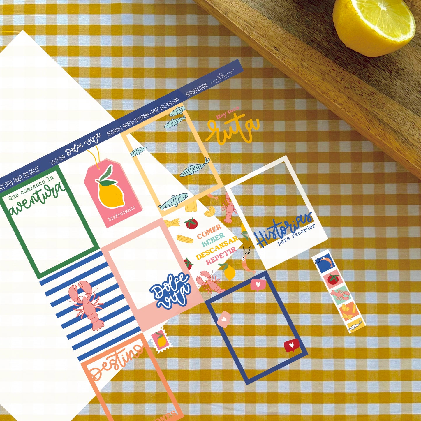 ACETATO TARJETAS DOLCE - DOLCE VITA - SCRAPBOOKING