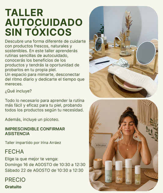 RESERVA TALLER GRATUITO AUTOCUIDADO SIN TÓXICOS - PRESENCIAL EN GC