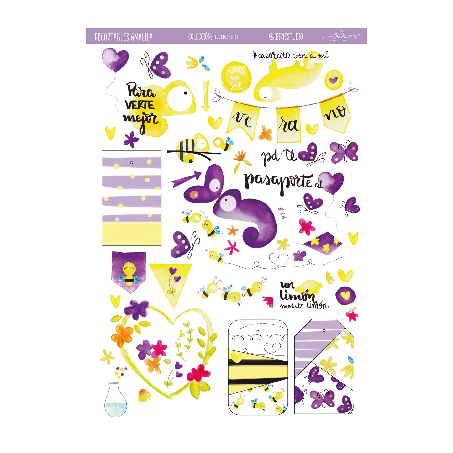 RECORTABLES AMALILA - CONFETI  - (NO SON DIE CUTS ) - REPO BAJO PEDIDO - SCRAPBOOKING