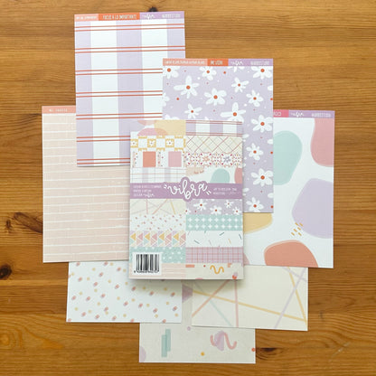 KIT 20 PAPELES VIBRA 6X8"  - SCRAPBOOKING
