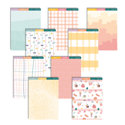 KIT 18 PAPELES MOJITO 6X8" - CAIPIRIÑA - SCRAPBOOKING