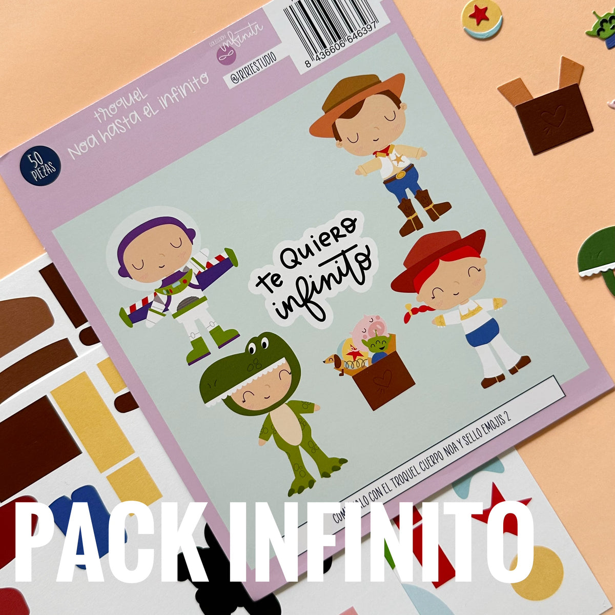 PACK HASTA EL INFINITO (troquel + troquelable) - COLEC. INFINITA - SCRAPBOOKING