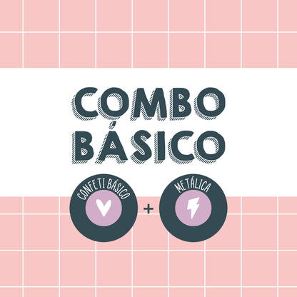 COMBO BÁSICO: METÁLICA + CLUB CONFETI BÁSICO - SUSCRIPCIÓN CUATRIMESTRAL DE PAGO MENSUAL - SCRAPBOOKING