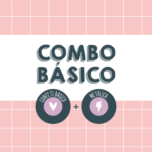 COMBO BÁSICO: METÁLICA + CLUB CONFETI BÁSICO - SUSCRIPCIÓN CUATRIMESTRAL DE PAGO MENSUAL - SCRAPBOOKING