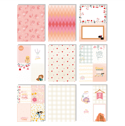PACK TARJETAS HILO ROJO - 18 HOJAS EN 6X8" - REPO BAJO PEDIDO - SCRAPBOOKING