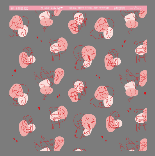 ACETATO HILO ROJO - REPOSICIÓN CLUB CONFETI - SCRAPBOOKING