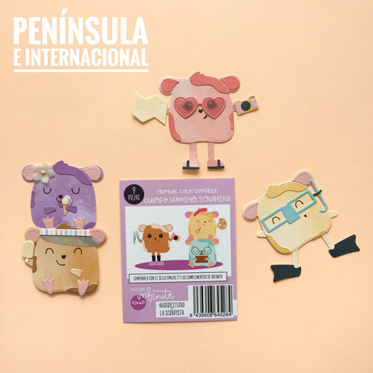 PENINSULA E INTERNACIONAL - TROQUEL COLECCIONABLE HAMSTER SCRAPISTA - COL. INFINITA - SCRAPBOOKING