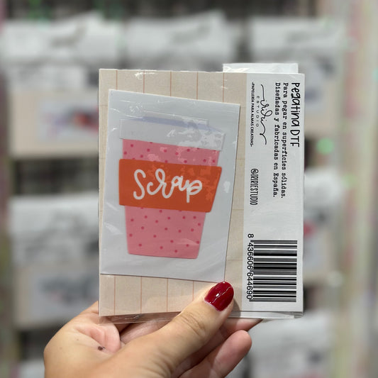 PEGATINA VASO SCRAP DTF  - IMPERDIBLES - SCRAPBOOKING
