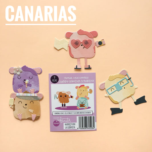 CANARIAS - TROQUEL COLECCIONABLE HAMSTER SCRAPISTA - COL. INFINITA - SCRAPBOOKING
