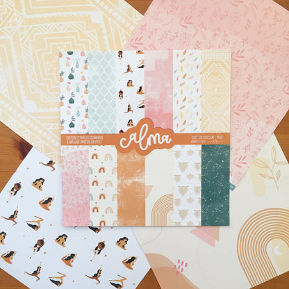 KIT 12 PAPELES CALMA 12X12" - SCRAPBOOKING