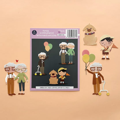 TROQUEL COMPLEMENTOS ENTRE NUBES NOA Y GABI - COL. INFINITA - SCRAPBOOKING