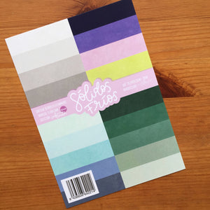 KIT 18 PAPELES SÓLIDOS FRÍOS EN 6X8" - COL. INFINITA - BÁSICOS SCRAPBOOKING