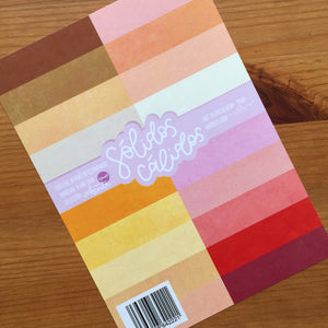 KIT 18 PAPELES SÓLIDOS CÁLIDOS EN 6X8" - COL. INFINITA - BÁSICOS SCRAPBOOKING