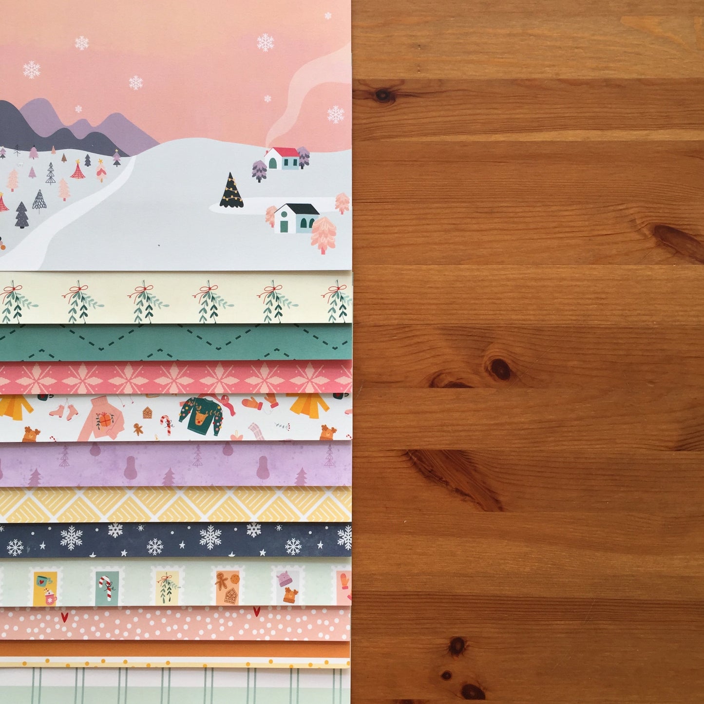 KIT 12 PAPELES YETI - 12X12" 1 CARA - SCRAPBOOKING